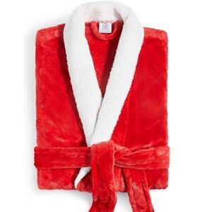 Martha Stewart Cableknit Robe O/S Red